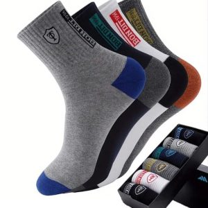 BONDIT Men's Cotton Sports Socks | 10-Pair Gift Box Set | Sweat-Absorbing Ankle Socks with Cushioned Heel & Toe